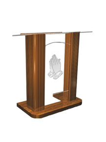 Solid oak Advocate Pulpit with acrylic top and face