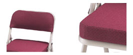 Model 3200 Fabric Upholstered Folding Church Chair close up view