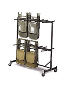 Two-tier folding chair caddy