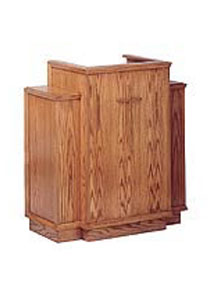 Ambassador red oak pulpit