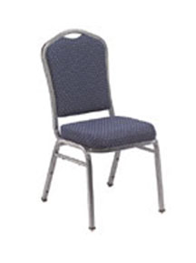 Banquet Stacker 9300 with blue fabric and metal frame