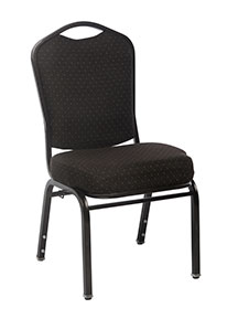 Harmony 18.5 inches wide church chair in black fabric