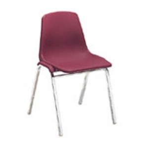 Stacking Shell 8100 plastic chair in red