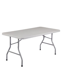 Blow molded plastic rectangular table