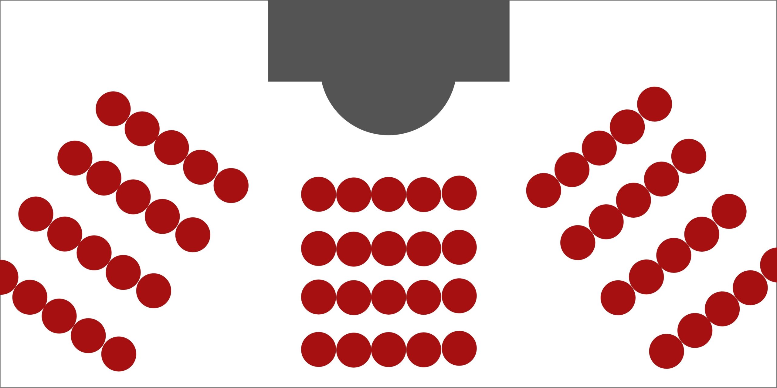 Semi-circle church seating layout