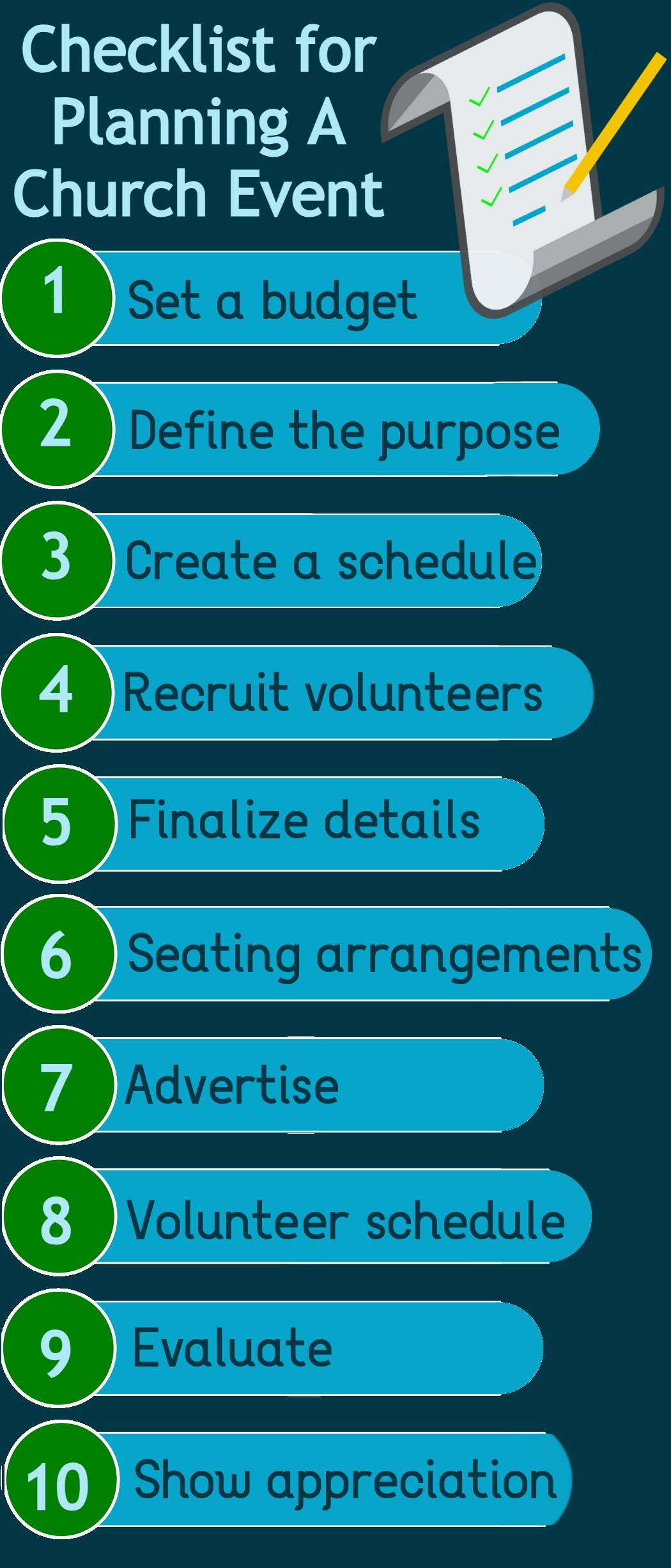 Church event planning checklist