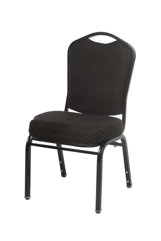 Black Harmony church chair shown from the front