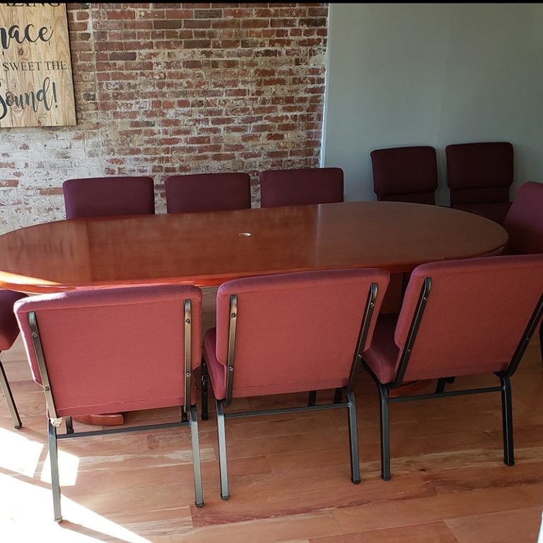 Multipurpose chairs around a table