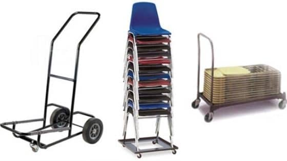 A church chair hand cart, cart, dolly, and large cart