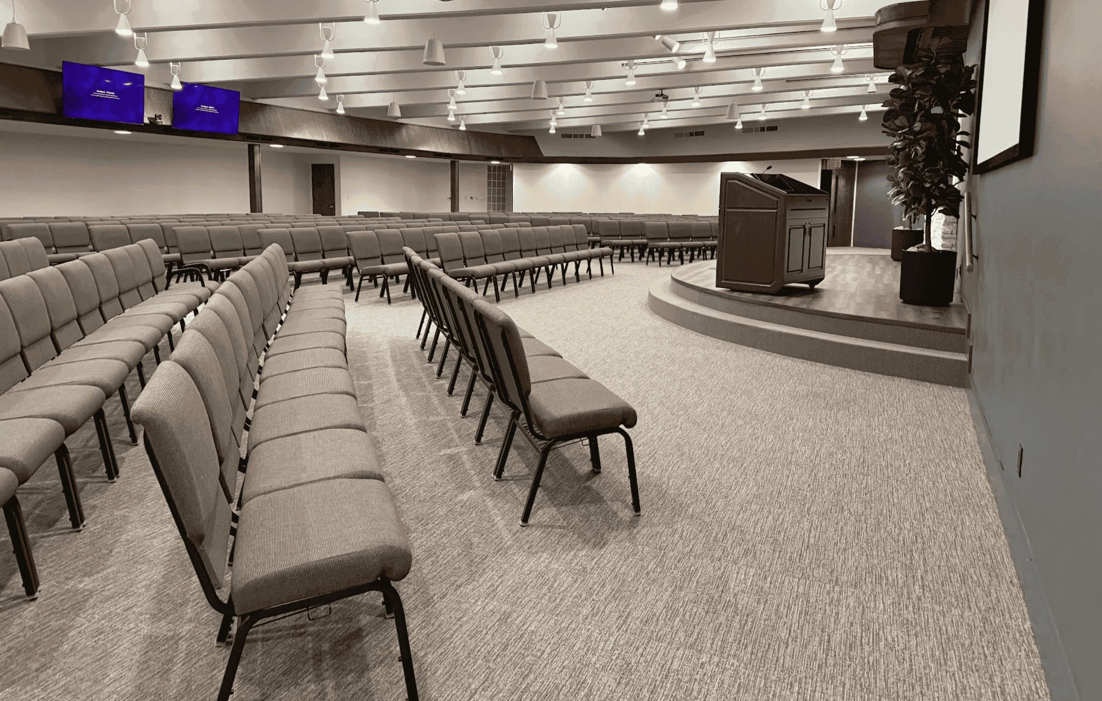 Jericho chairs in a church