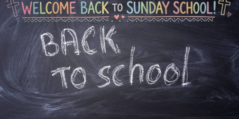 Welcome back to church classroom sign
